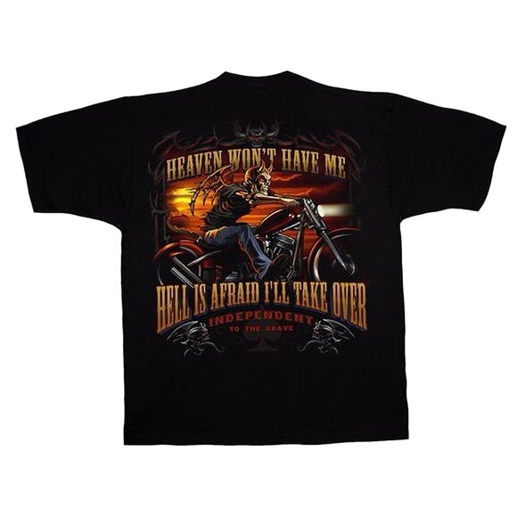 Heaven & Hell Black T-Shirt Sizes M, XL, 2XL - Picture 5 of 6